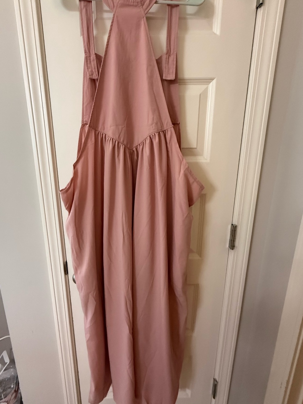 Plus Size Pink Pinafore Apron Jumpsuit Dress Pockets 5XL, New With Tags - Picture 4 of 9